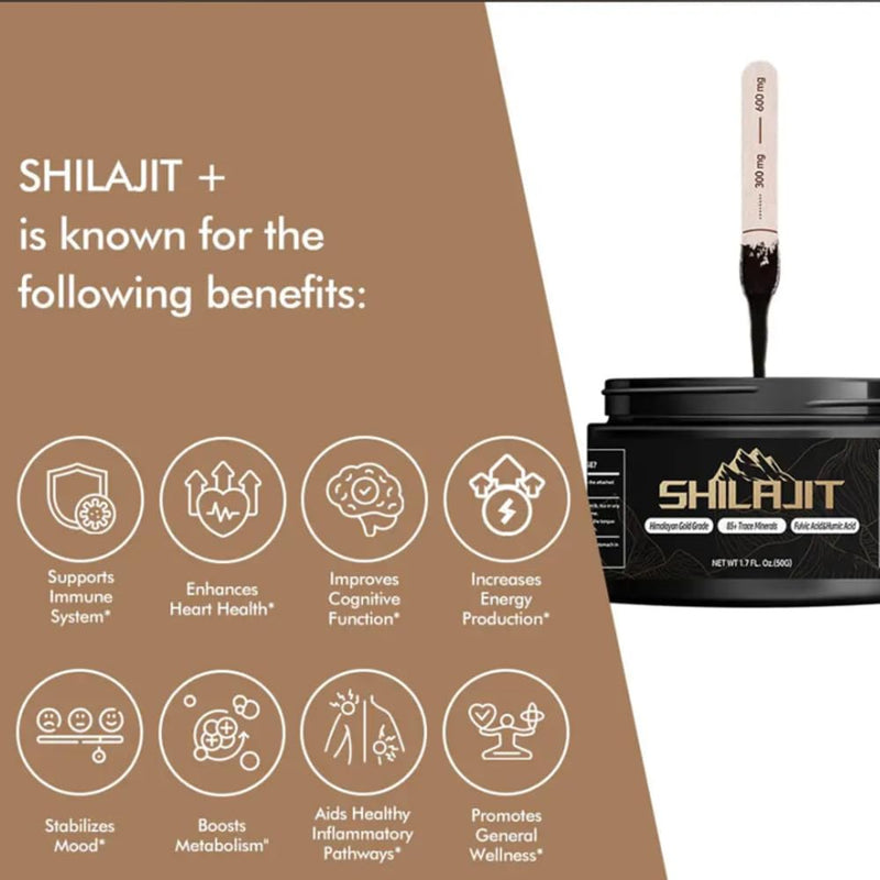 [Australia] - Shilajit - Naturally Purified Shilajit Resin - No Additives - Rich in Fulvic Acid and Minerals - Natural Source from the Himalayas - 50g 