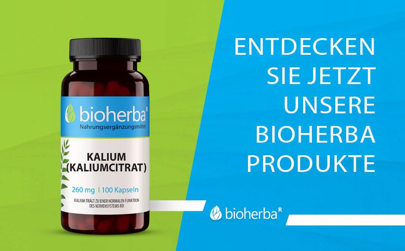 [Australia] - High-dose potassium - 260 mg potassium citrate per capsule, 100 capsules from BIOHERBA for optimal electrolyte balance and natural vitality 