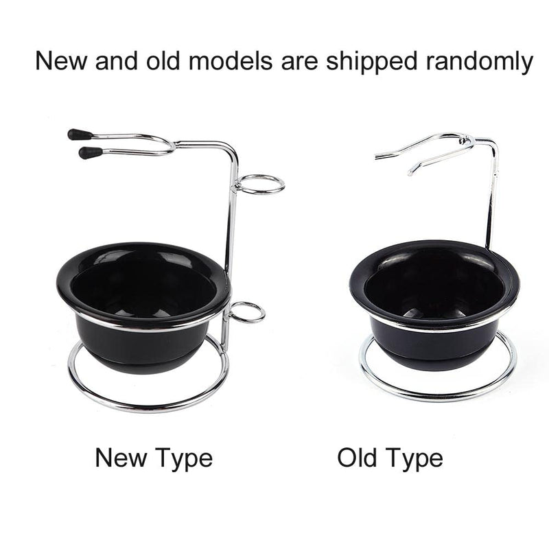 [Australia] - Ftory Shaving Brush Stand, Men's Shaving Set, Stainless Steel Shaving Brush Stand Razor Holder and Black Shaving Bowl for Manual Razors, Shaving Brush, Shaving Bowl 