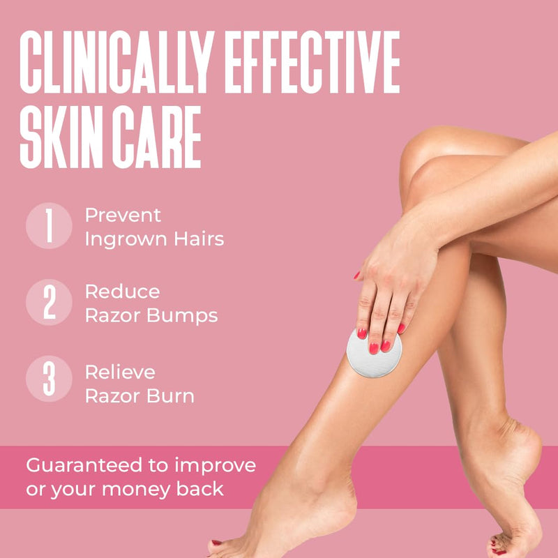 [Australia] - Prevent Ingrown Hairs and Razor Bumps with BHA & AHA Pads - Ingrown Hair Serum for Razor Burns, PFB Razor Bump Stopper Topicals Skin Care, Ingrown Hair Treatment for Bikini Area and Razor Bumps 50pads 