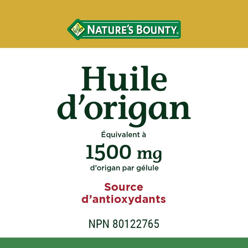 [Australia] - Nature's Bounty Oil of Oregano 1500 mg 90 Liquid Softgels (Packaging May Vary) 