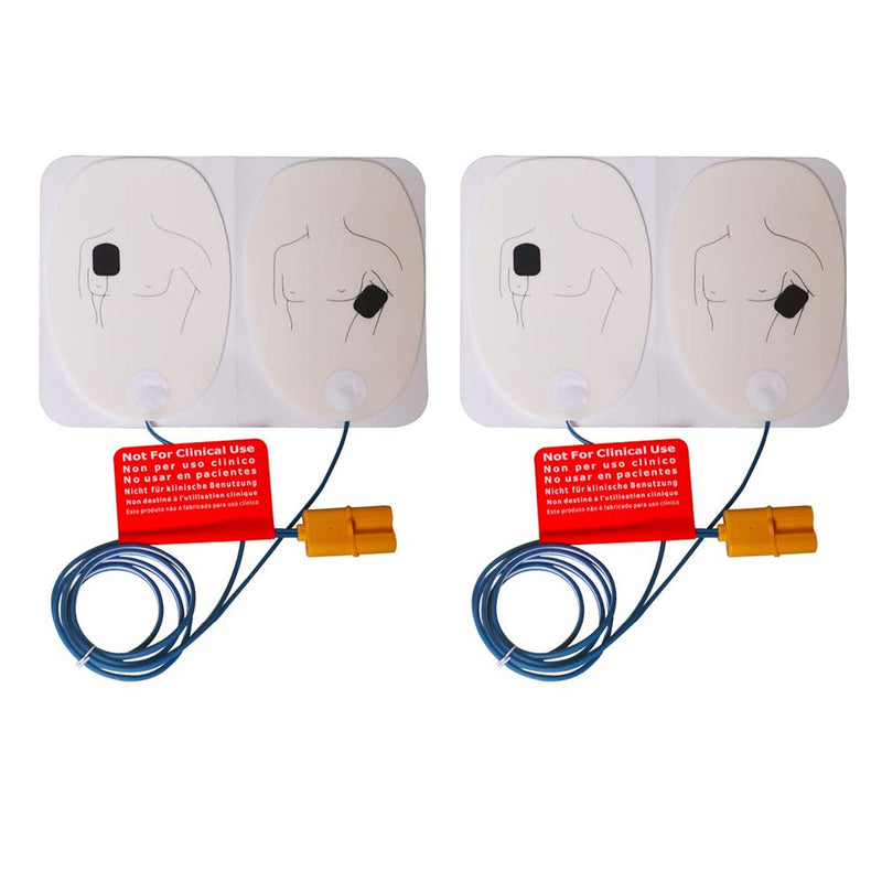 [Australia] - AED Trainer Pads Works with Manikin Only Without Pins in The Plug for Training Use Only,2 Pairs(Not for Clinical Use) 