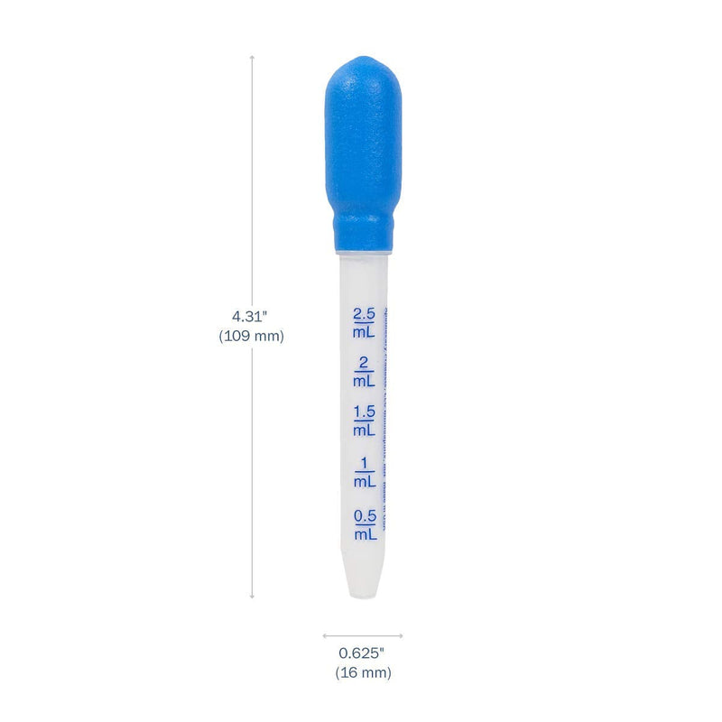 [Australia] - EZY DOSE Kids Oral Liquid Medicine Dropper, For Baby & Toddler, 2.5mL/0.5 TSP Capacity, Calibrated, Easy to Use with Precise Dosing, Color May Vary, BPA Free 