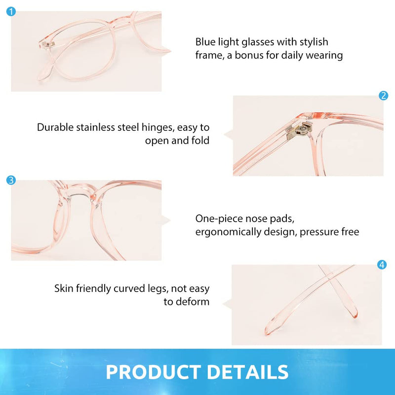 [Australia] - Firmoo Blue Light Glasses Computer Glasses Anti Fatigue Blue Light UV Protective Glasses Women Men TR90 Transparent 0.00x 
