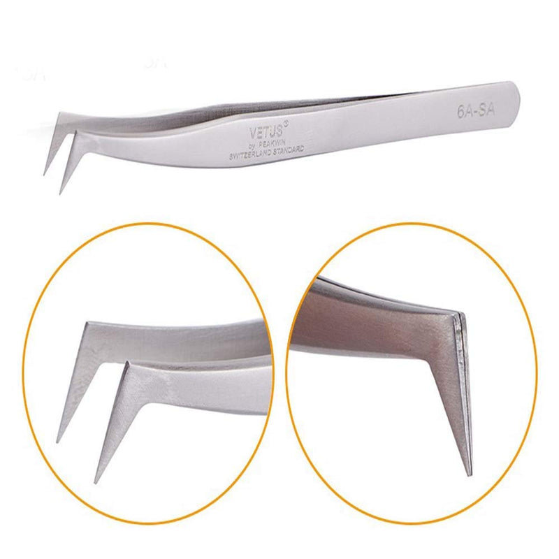 Vetus Tweezers，Non-magnetic Volume Eyelash Extensions Tweezers Vetus SA Series (6A-SA)