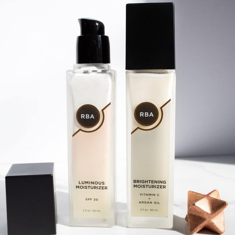 RBA Skincare's Brightening Vegan Moisturizer to Reduce Dark Spots - Daily Lightweight Face Moisturizer with Shea Butter and Vitamin C - Restorative Anti-Aging Day and Night Cream | 2 fl oz Brightening Moisturizer