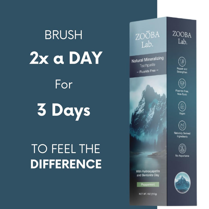 [Australia] - Natural Fluoride Free Toothpaste with Hydroxyapatite Remineralizing Whitening Bentonite Clay, Vegan - Sensitive Teeth - Doctor Recommended for Healthy Adults & Kids, Non-Toxic 