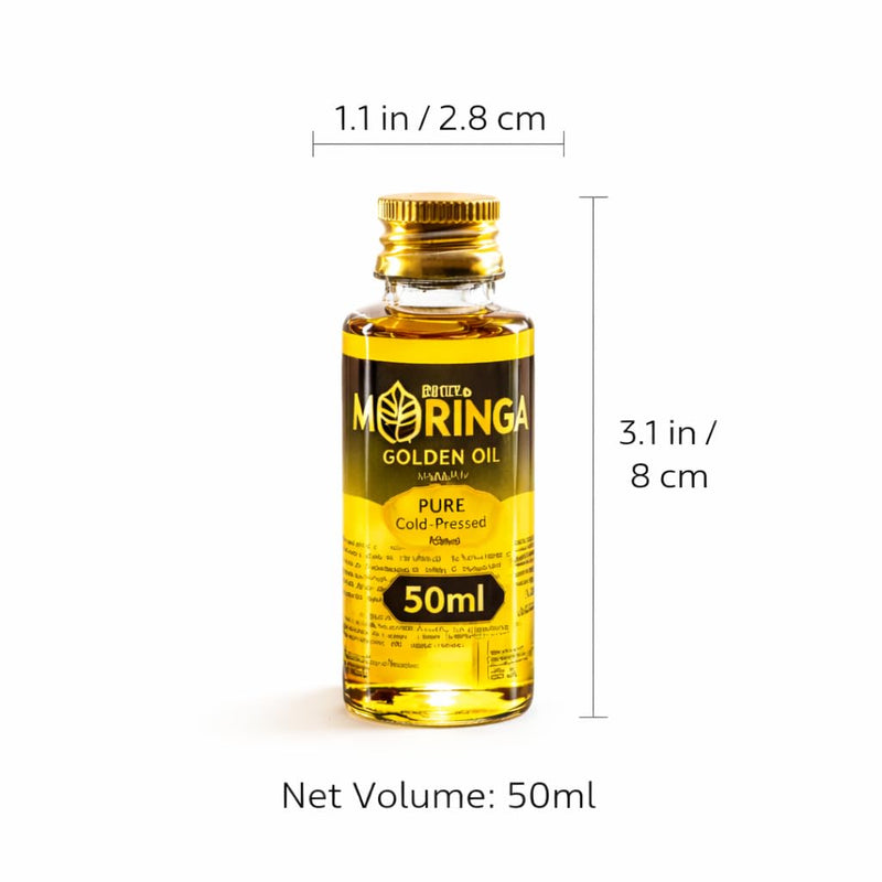 Oil | Cold Pressed Moringa Seed Oil for Face, Hair & Skin | 100% Pure & Natural | Moringa Oleifera | Nourishing Multi-Vitamin Oil - 50ml / 1.69 Fl Oz 1.7 Fl Oz (Pack of 1)