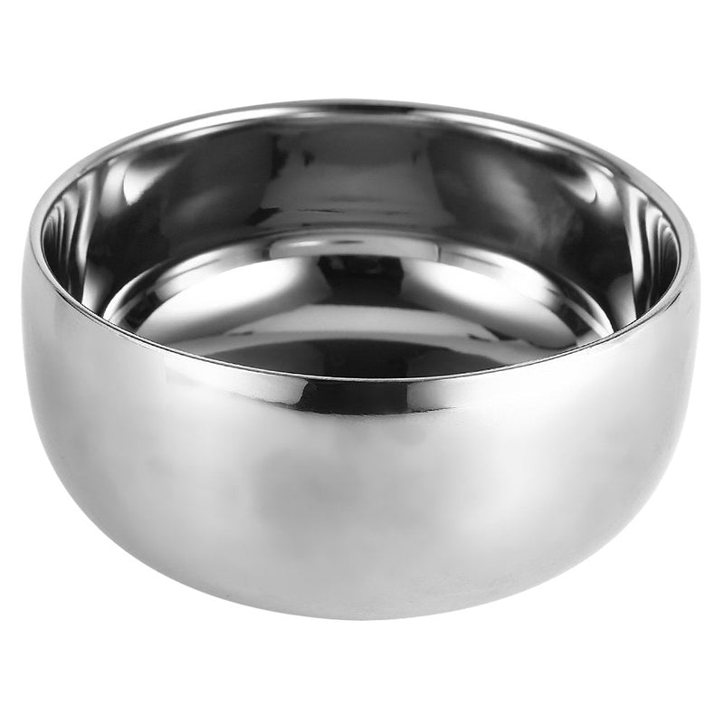 [Australia] - Bowl for storing shaving soap with lid for beard brush, bowl made of stainless steel shave shaving cup 