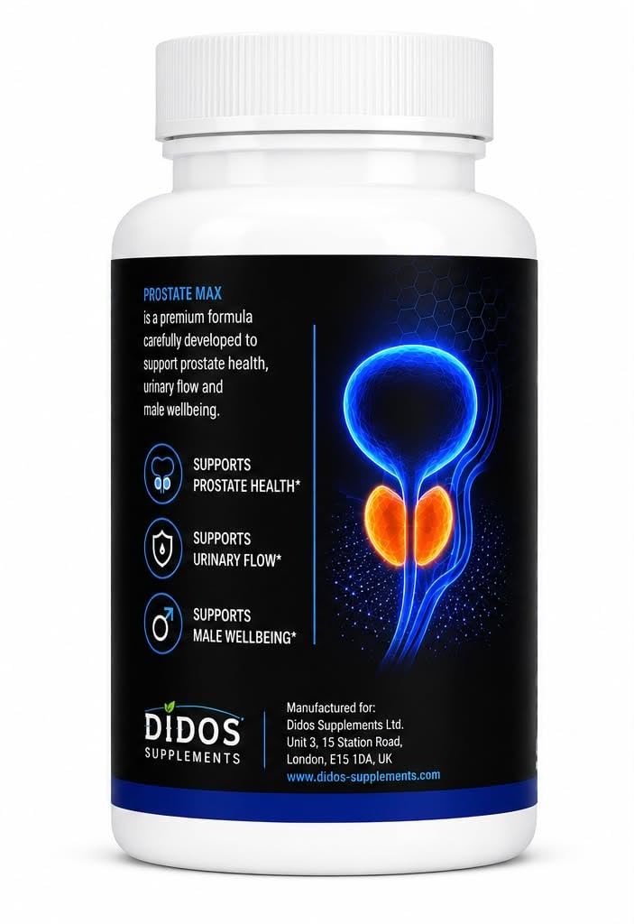 Prostate Max - Advanced Formula Capsules – Prostate Health & Urinary Flow Support Supplement for Men, Daily Men’s Wellness Formula, 60 Capsules