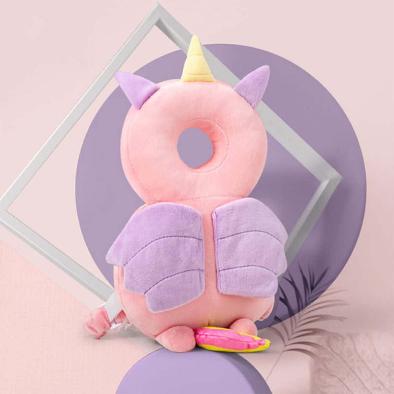 [Australia] - Baby Head Protector Pad Safety Pad for Walking & Crawling, Toddlers Head Safety Adjustable Back-Pack,Pink Unicorn (US) Pink Unicorn 