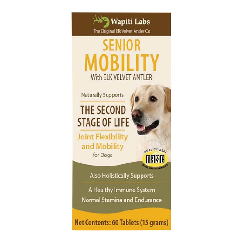 60 Count Senior Dog Mobility with Elk Velvet Antler Tablets - PawsPlanet Australia