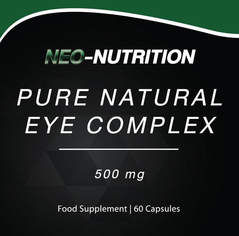 Pure Eye Complex 60 Capsules - Lutein, Zeaxanthin, VIT A, Bilberry, & VIT B – Super Mix – UK Manufactured 60 count (Pack of 1)