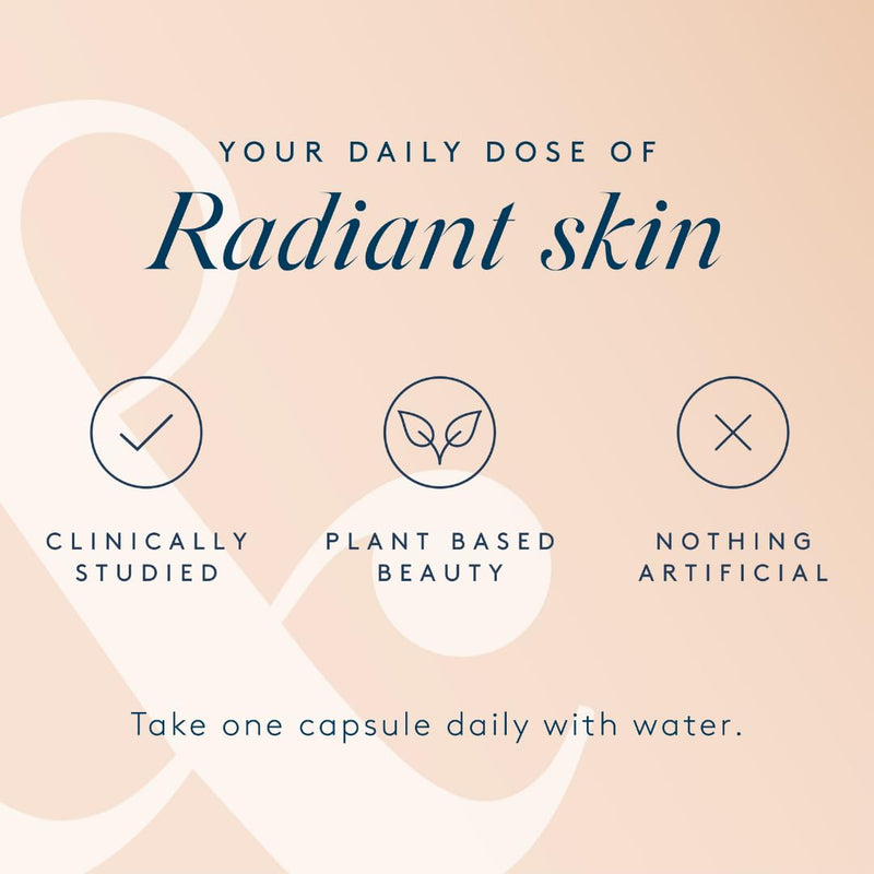 Dose & Co Radiant Complexion Capsules – 30 Capsules | Hyaluronic Acid + SkinAx2™, Vitamins & Zinc | Supports Skin Radiance, Hydration & Elasticity | Vegan, Gluten-Free Daily Skin Supplement