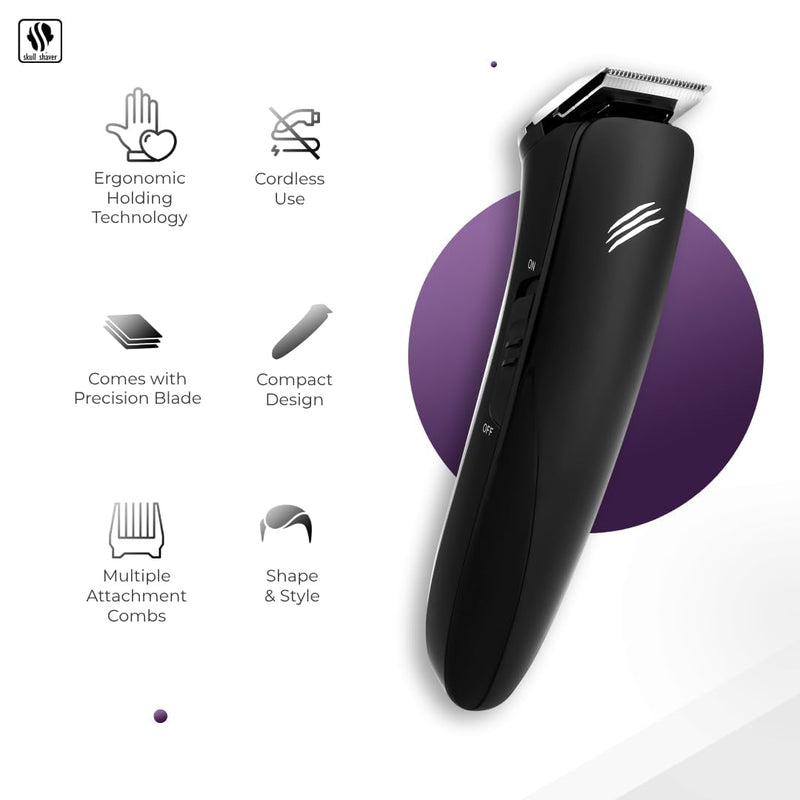 [Australia] - Skull Shaver Baby Beast Trimmer: Ultimate Cordless Hair & Beard Trimmer with Precision Blades | Complete Grooming Kit 