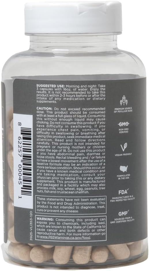 [Australia] - Pure for Men Original Vegan Cleanliness Stay Ready Fiber Supplement | Helps Promote Digestive Regularity | Psyllium Husk, Aloe Vera, Chia Seeds, Flaxseeds | Proprietary Formula | 120 Vegan Capsules 120 Count (Pack of 1) 