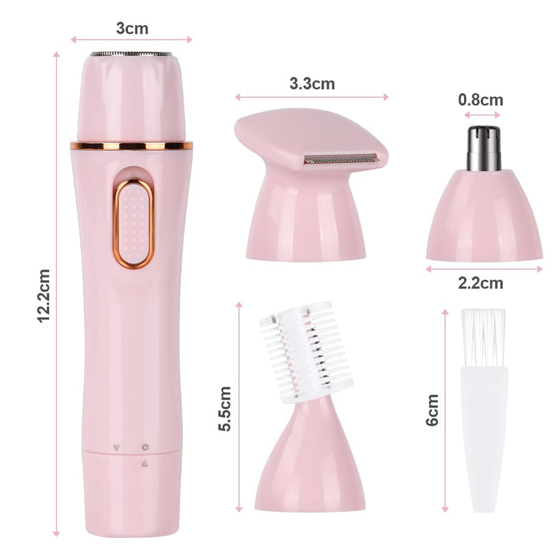 [Australia] - ACWOO Electric Shaver for Women, Electric Shaver for Women, 4-in-1 Wet and Dry Shaver, Painless Epilator for Bikini Area, Armpits, Legs, Arms and Face, Waterproof, USB Charging 