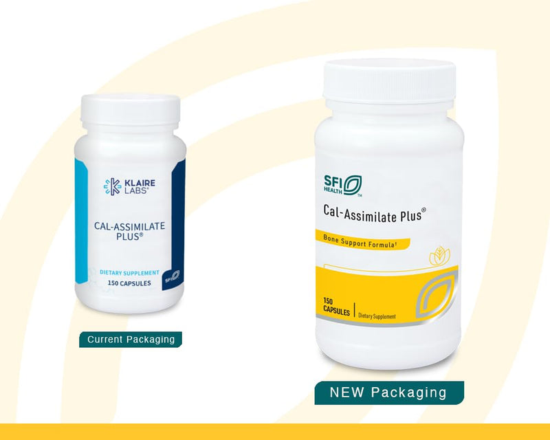 Klaire Labs SFI Health Cal-Assimilate Plus, 150 Capsules | Triple Calcium Bone Support Complex with Vitamin D3, Key Minerals & Chondroitin Sulfate, Hypoallergenic & BSE-Free 150 Count (Pack of 1)