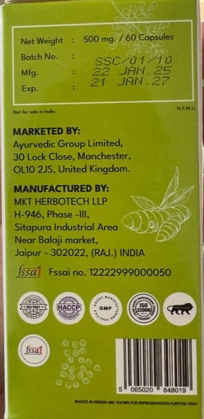 Soursop 500mg Capsules with Curcumin, Moringa & Black Pepper – 60 Graviola Capsules | High in Vitamic C and Flavonoids, Antioxidant Plant Based Herbal Supplement for Immune Support