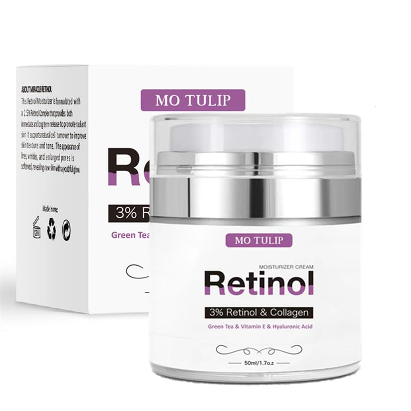 Face Cream with Retinol, Collagen & Hyaluronic Acid – Face & Neck Firming Moisturizer for Wrinkles, Hydration & Lifting – Day/Night Cream for Women & Men (1.7 fl.oz)