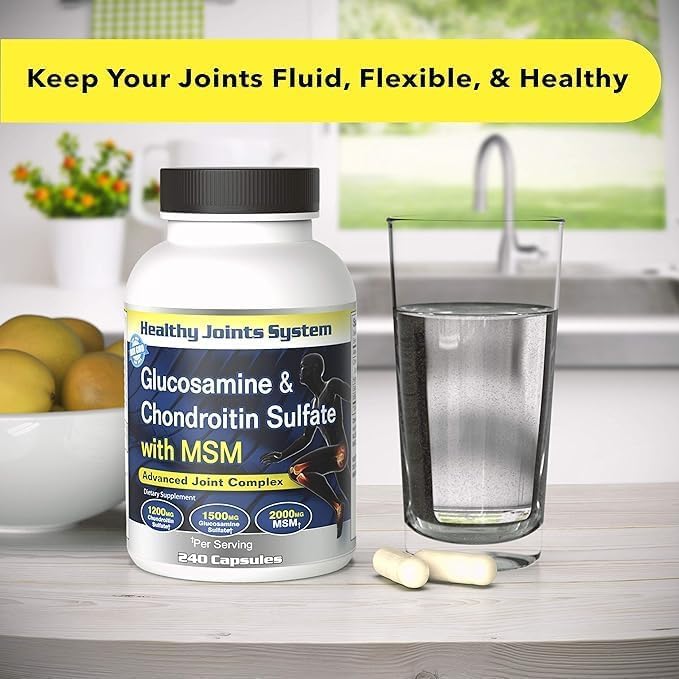 [Australia] - Advanced Mobility & Flexibility Support Formula with Glucosamine, Chondroitin & MSM – 240 Capsules for Active Lifestyles & Daily Wellness 