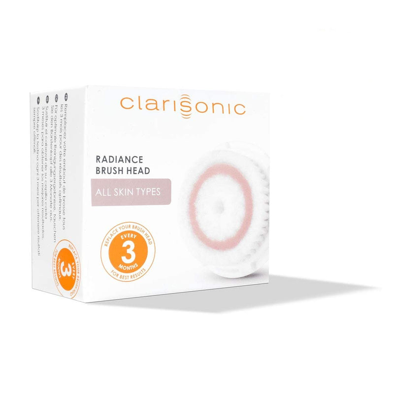 Clarisonic Radiance Facial Cleansing Brush Head Replacement Compatible with Mia 1, Mia 2, Mia Fit, Alpha Fit, Smart Profile Uplift and Alpha Fit X, 4 Count Radiance Brush Head (4 Count)