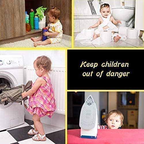 [Australia] - Door Knob Safety Cover for Kids - 5 Pack - Baby Proof Door Knob Covers - Door Locks for Kids Safety Child Proof - White 