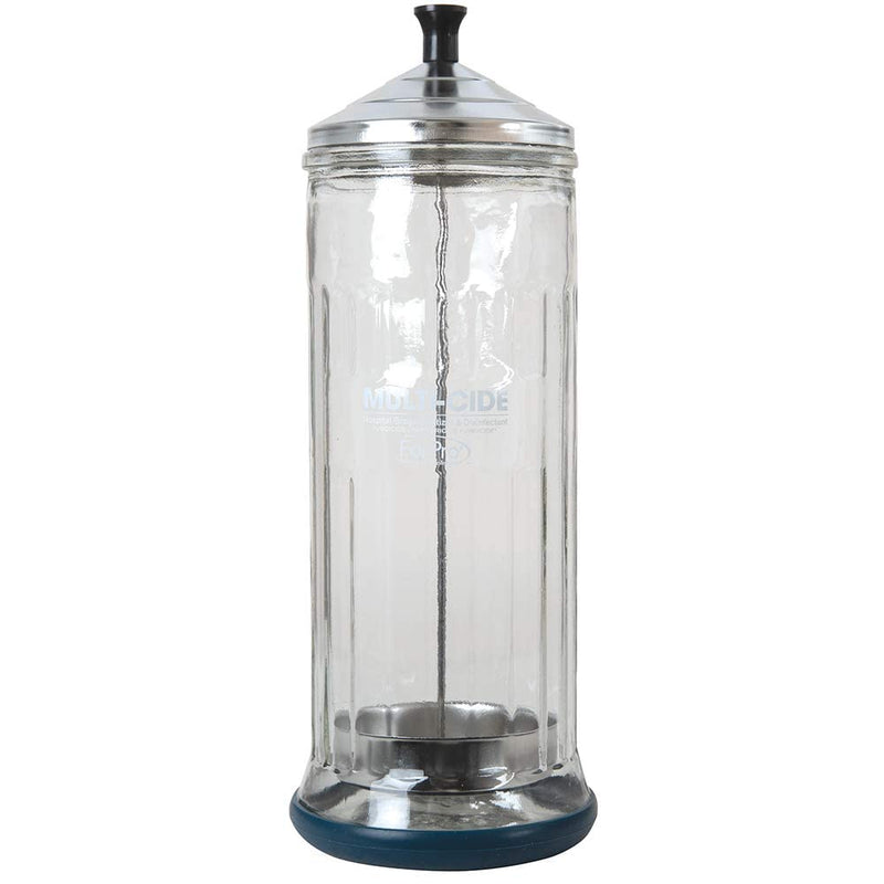[Australia] - ForPro Multi-Cide Tall Glass Jar, for All Hairstyling Tools Including Brushes, Combs & Shears, 37 oz 37 Ounces 
