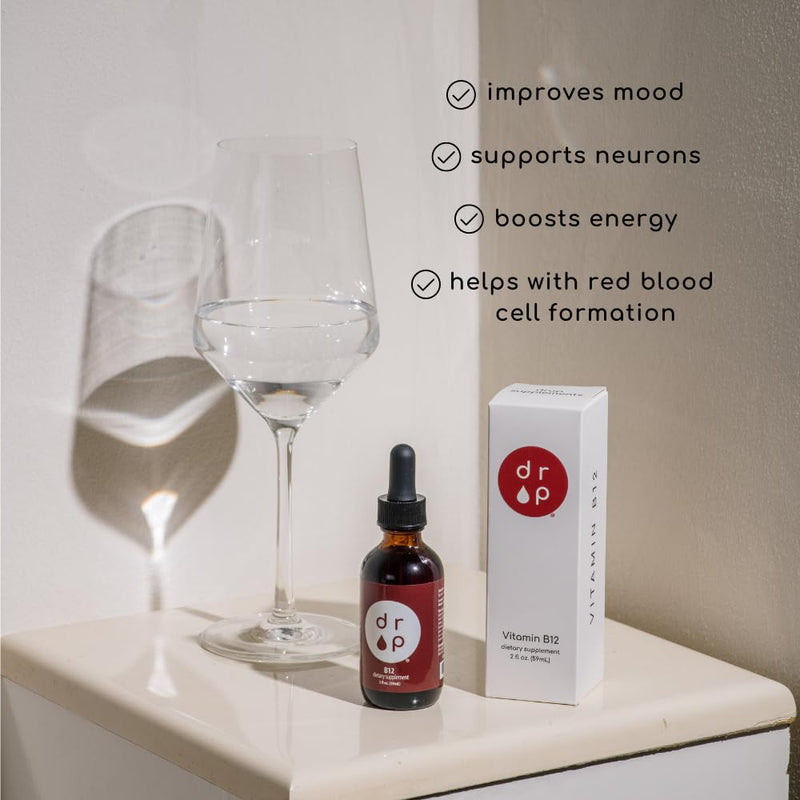 Drop Supplements Vitamin B12 Drops and Vitamin D3+K2 Drops Bundle