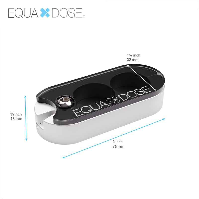 EQUADOSE Pill Splitter with Premium and Durable Aluminum Blades, Black | Safely and Cleanly Cuts Small and Large Tablets, Vitamins, and Pills, Tablet Divider for Accurate Medication Dosing