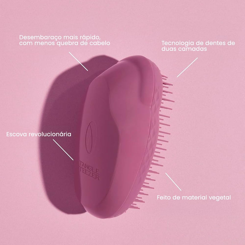 TANGLE TEEZER Original Plant Brush Detangling Hairbrush for Wet & Dry Hair, All Hair Types, Fine, Curly, Thick, Afro (Purple) Purple