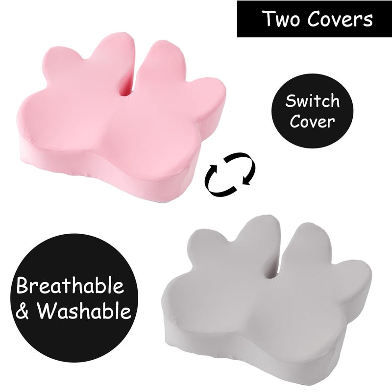 [Australia] - King Mills Plus Size Coccyx Cushion for Tailbone Pain, Office Chair Cushion for Butt, Ideal as Cushion Lab Pillow and Butt Cushion for Long Sitting with Two Replaceable Cover 