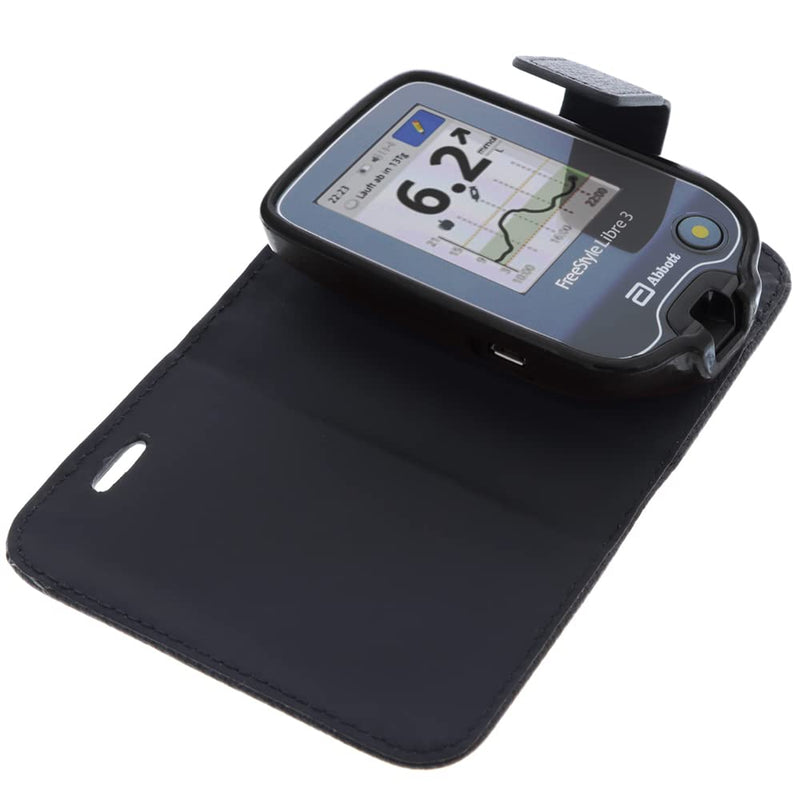 [Australia] - foto-kontor case compatible with Abbott Freestyle Libre 3 book style black protective case book black 