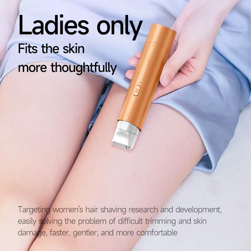 Dual Head Shaver for Smooth Facial Hair Removal Easy Cleaning, Bikini Shaver for Legs Body Hair Wet and Dry Use (Orange) Orange