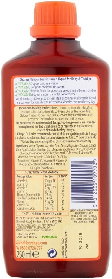 (2 Pack) - Haliborange - Baby and Toddler Liquid | 250ml | 2 Pack Bundle