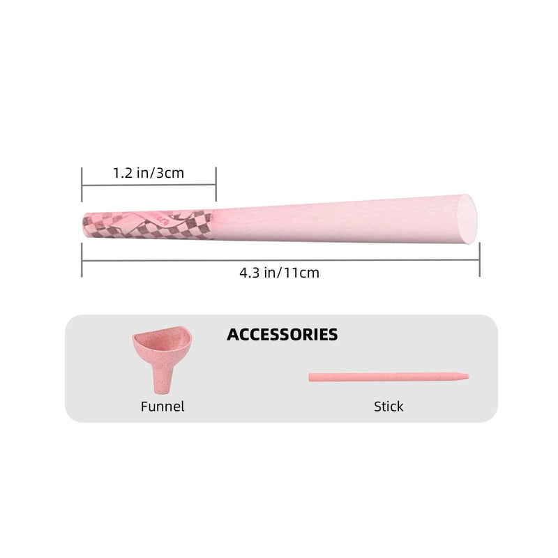 [Australia] - Pre Rolled Cones | 60 Pack Pink cones rolling papers | Classic King Size | Tips & Packing Tubes Included (60pcs) 60pcs 