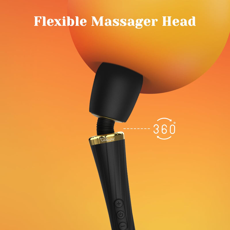 [Australia] - Tracy's Dog Vibrator Wand, Adult Sex Toy for Clitoral Stimulation, Magic Cordless Handheld Powerful Vibrating Massager for Women Partner Play with 5 Vibrations & 3 Speeds Black 