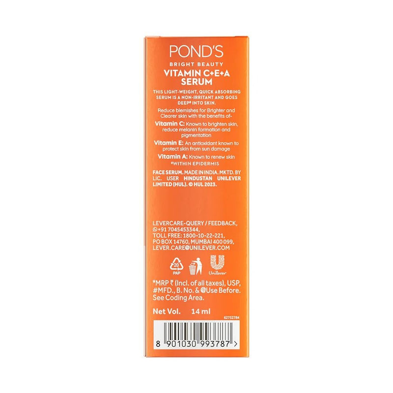 POND-S Bright Beauty Vitamin C, E, and A Face Serum, 28 ML