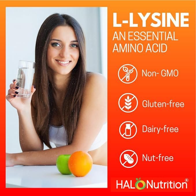 L-Lysine 1000MG Capsules,120 Servings –Essential Amino Acid – Vegan Capsule Made with no Gelling Agents– Non-GMO, Gluten-Free, Kosher,Halal (120 Count) Normal Growth & Muscle | UK Made