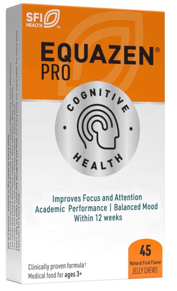 Equazen PRO Fish Oil - Clinically Tested to Improve Focus, Learning + Behavior in Children, Teens - DHA/EPA Omega-3 + Omega-6 Supplement for Brain Support* (45 Jelly Chews)