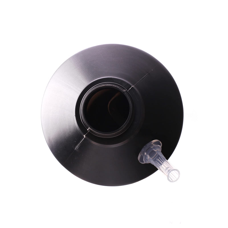 [Australia] - Latex Cosplay Gas Mask Full Half Face Fetish Mask for Costume Party Roleplay Accessory Black Breathing Bottle 2L 