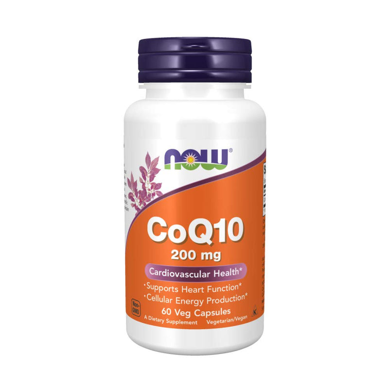 NOW Supplements, CoQ10 (Coenzyme Q10) 200 mg, Cardiovascular Health*, 60 Veg Capsules & Supplements, Super Enzymes, Formulated with Bromelain, Ox Bile, Pancreatin and Papain,180 Capsules