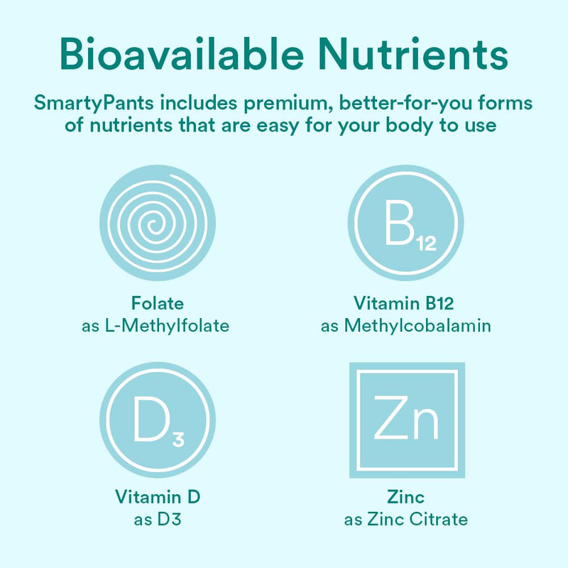 SmartyPants Prenatal Vitamins for Women, Multivitamin Gummies: Omega 3 Fish Oil (EPA/DHA), Biotin, Methylfolate, Vitamin D3, C, Vitamin B12, B6, A, K & Zinc, Inositol, 120 Count (30 Day Supply) 30 Servings Discontinued - 30 Day Supply