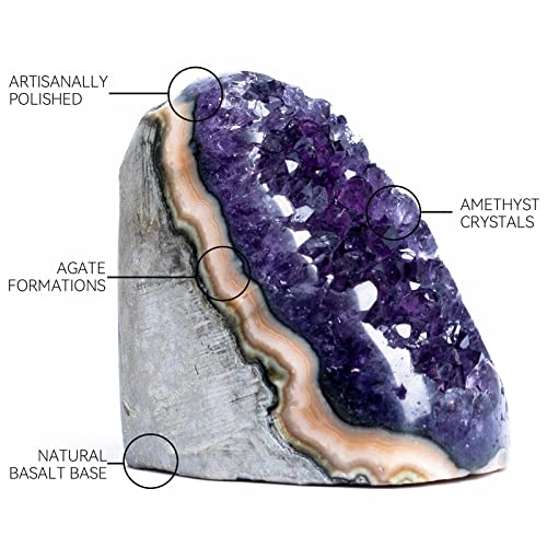 0.5-1 lb Natural Amethyst Geode, AA Grade Healing Crystal 0.5 Pound-1 Pound