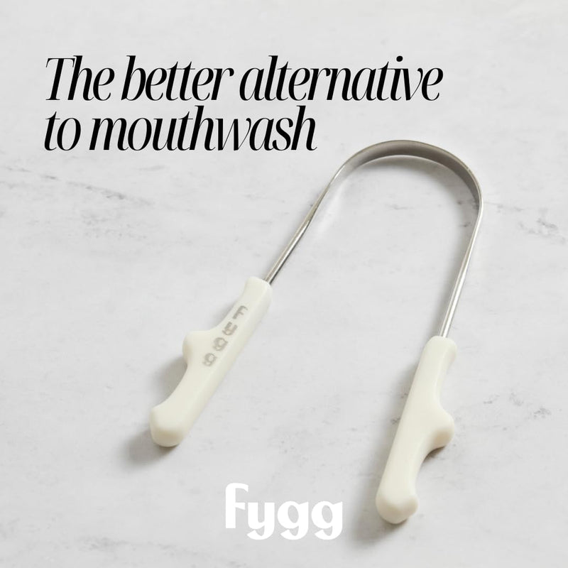 [Australia] - Stainless Steel Tongue Scraper with Cotton Storage Bag, Gentle Oral Care Tool for All Ages 