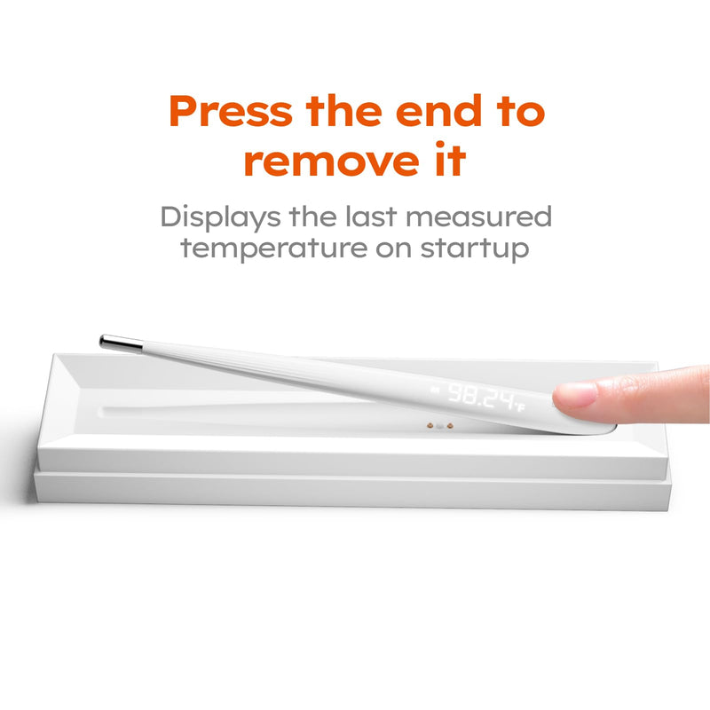 [Australia] - Oral Thermometer for Adults and KidsÔºåRechargeable Fast Reading Digital Thermometer with LED DisplayÔºåMedical-Grade Accurate Rectal Thermometer for Babies White 