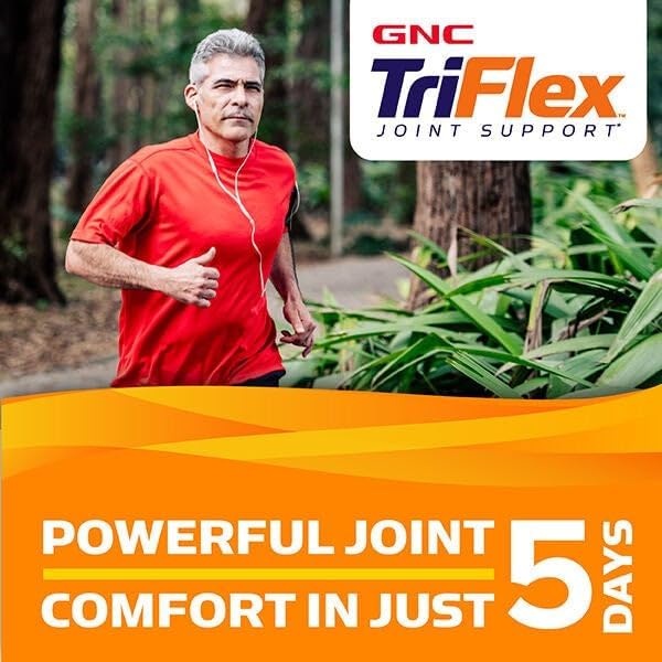 [Australia] - GNC TriFlex Turmeric Formula | Improves Joint Comfort and Stiffness, Promotes Mobility and Flexibility | 60 Caplets 