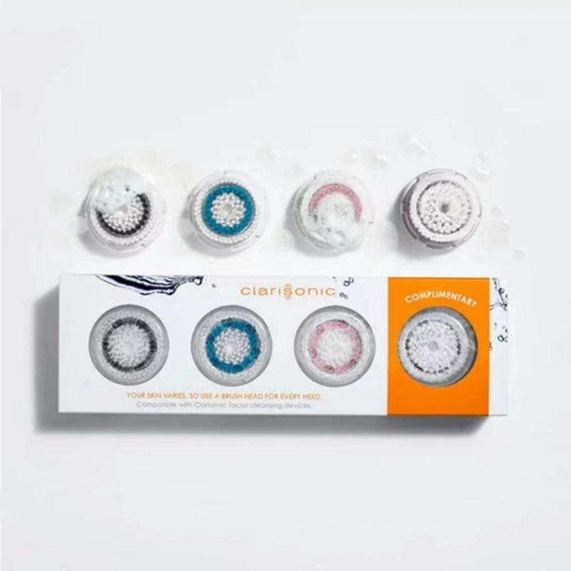 [Australia] - Clarisonic Brush Head Replacement Set Compatible with Mia 1, Mia 2, Mia Fit, Alpha Fit, Smart Profile Uplift and Alpha Fit X, 4 Count 