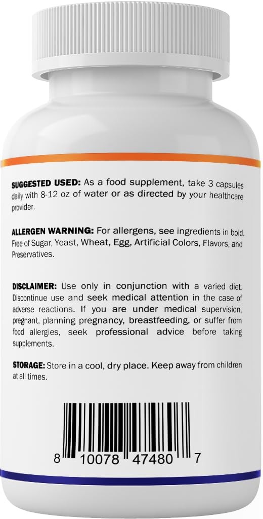 Vitamatic Glycine Supplement, 2000mg Per Serving, 300 Count, Non-GMO, Gluten Free