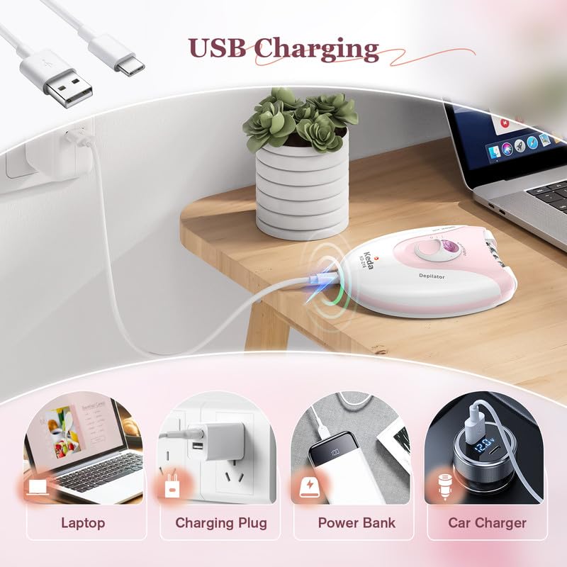 [Australia] - Epilator for women, facial epilator women, wireless electric epilator for facial and body hair remover, epilator with LED light for women, face, body, armpit, bikini, leg 